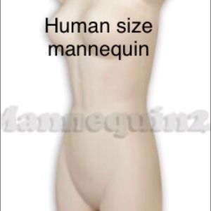 2 long beige mannequin woman